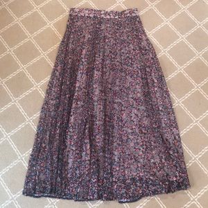 Zara Floral midi skirt- NEW with tags